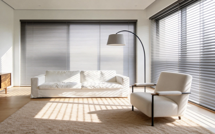 NewHoo Blinds product display at the Shenzhen Home Furnishing Expo 2026